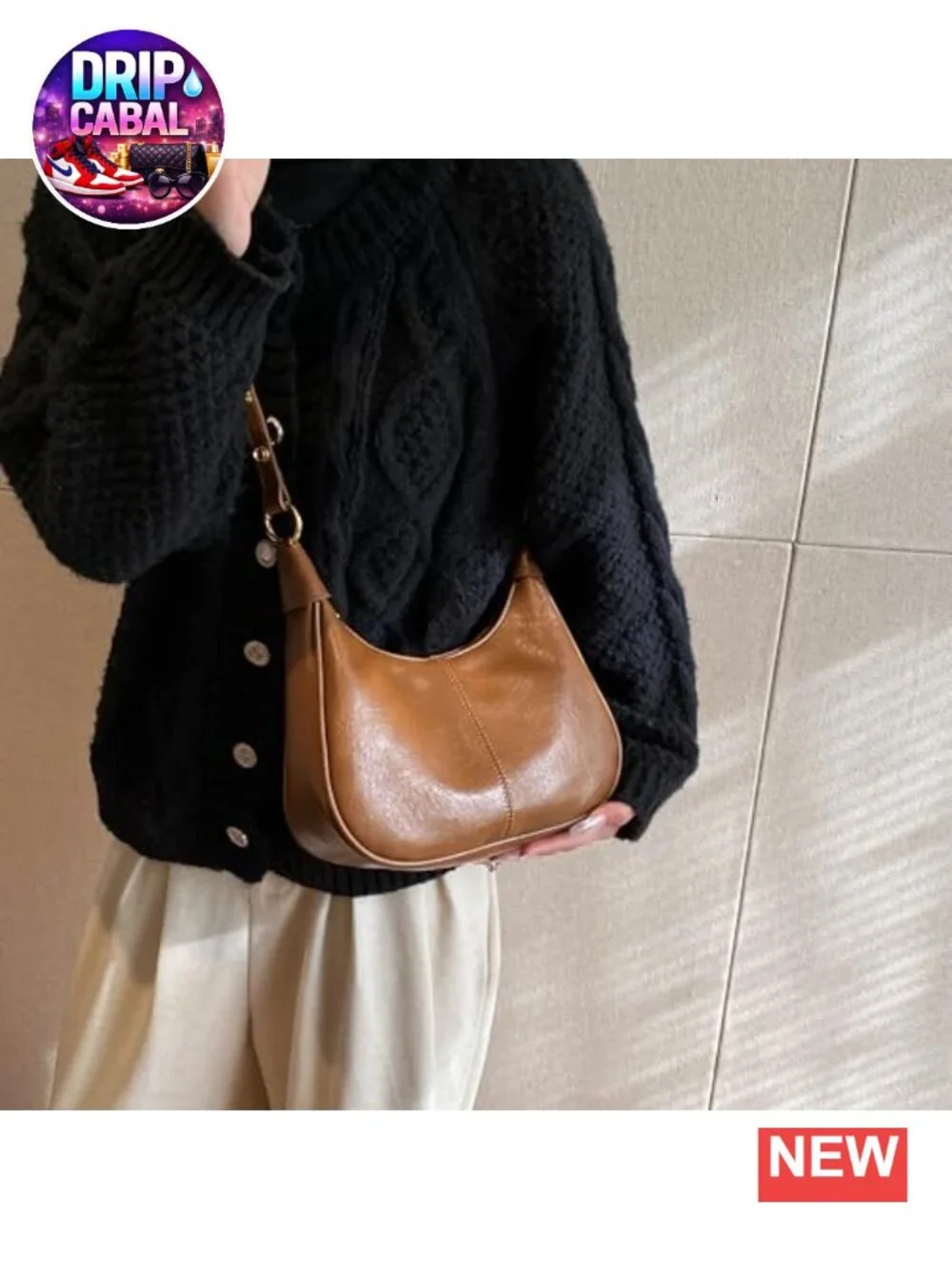 Small Hobo Bag for Women Crescent Shoulder Purse Crossbody Faux Leather Handbag